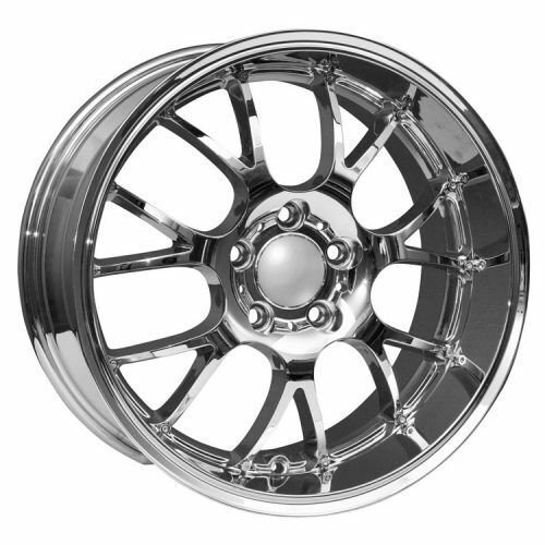 Set of Four 17" Chrome Deep Dish Wheels Rims