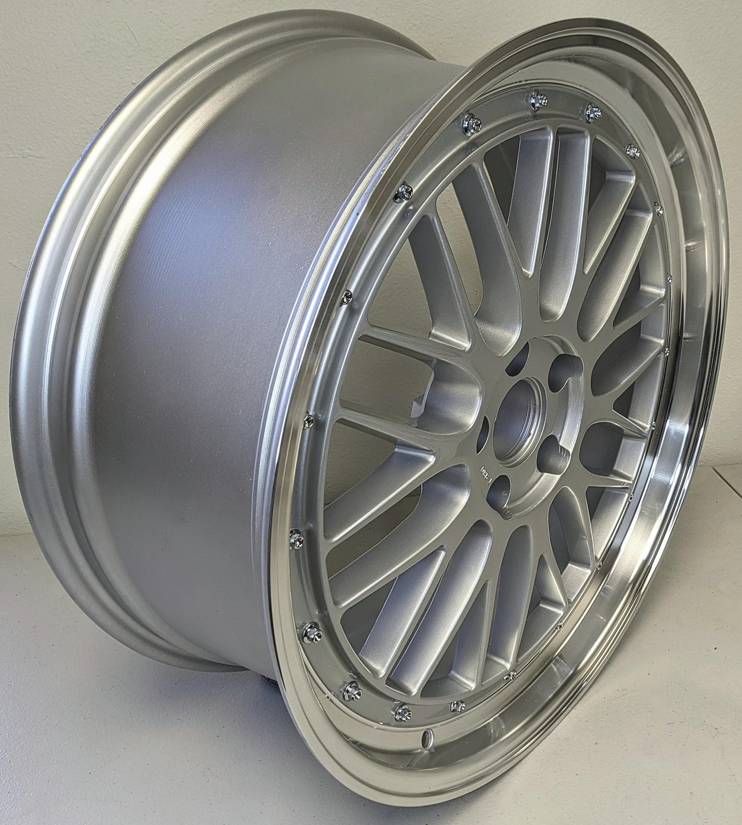 Set of 4 Wheels 20" x 8.5" Silver Mesh Machined Wheels Rims