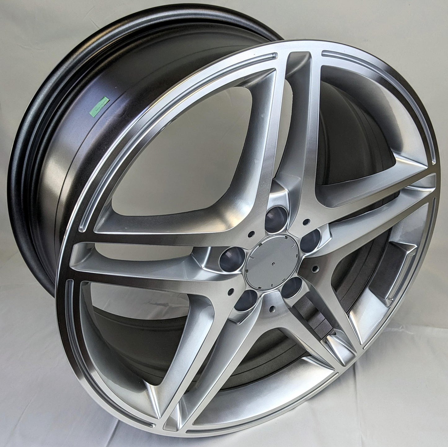 Set of 4 Rims 18" x 8" and 18 x 9 Silver Machined Wheels