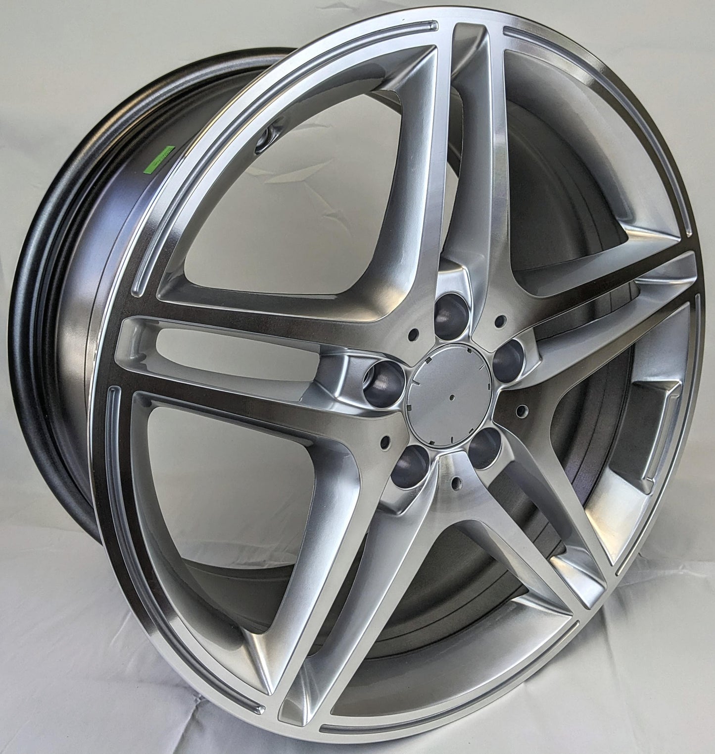 Set of 4 Rims 18" x 8" and 18 x 9 Silver Machined Wheels