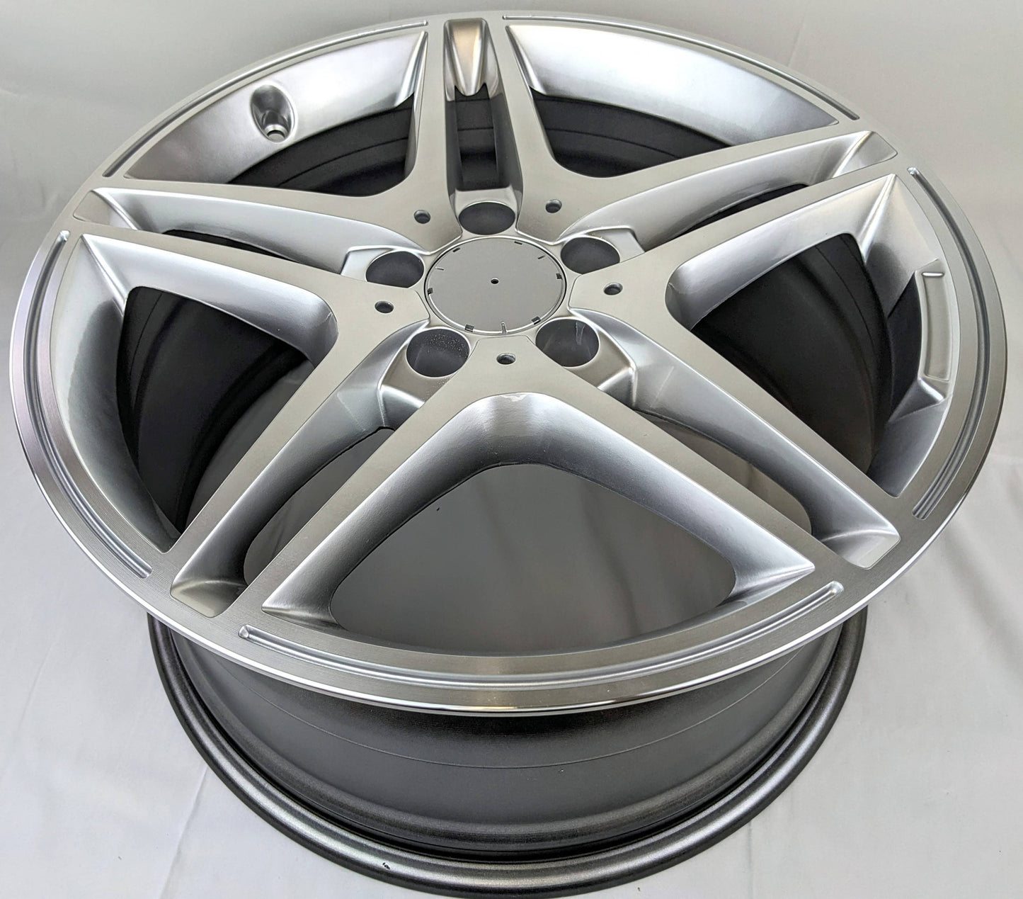 Set of 4 Rims 18" x 8" and 18 x 9 Silver Machined Wheels