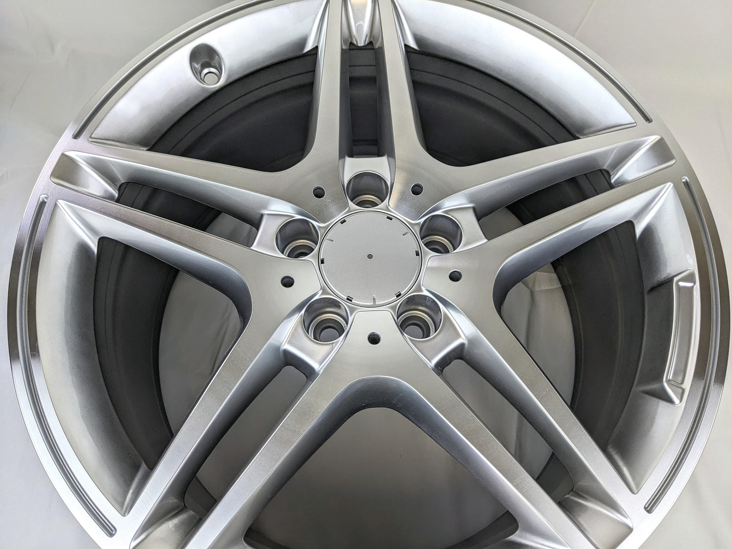 Set of 4 Rims 18" x 8" and 18 x 9 Silver Machined Wheels