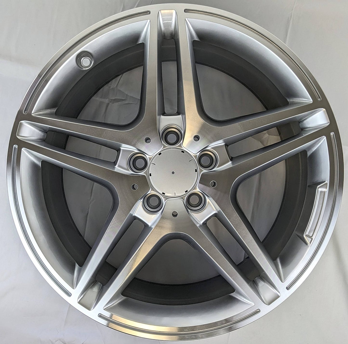 Set of 4 Rims 18" x 8" and 18 x 9 Silver Machined Wheels