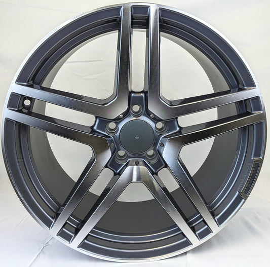 Set of 4 Wheels 19" x 8.5" and 19" x 9.5" Gunmetal Machined Rims