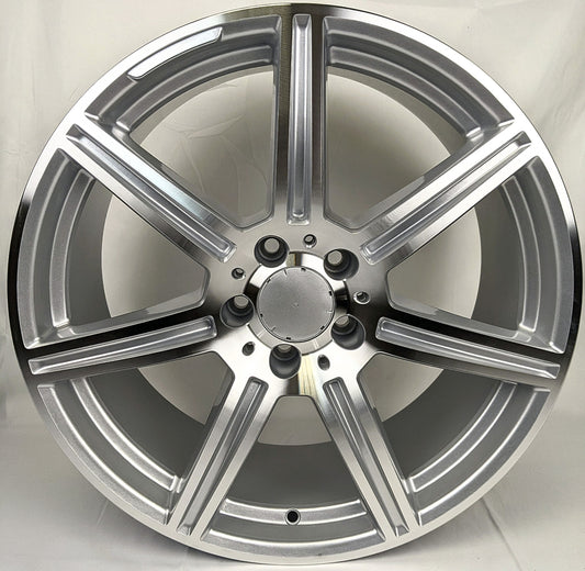 Set of 4 Wheels 19" x 8.5" and 19" x 9.5 Silver Machined Rims