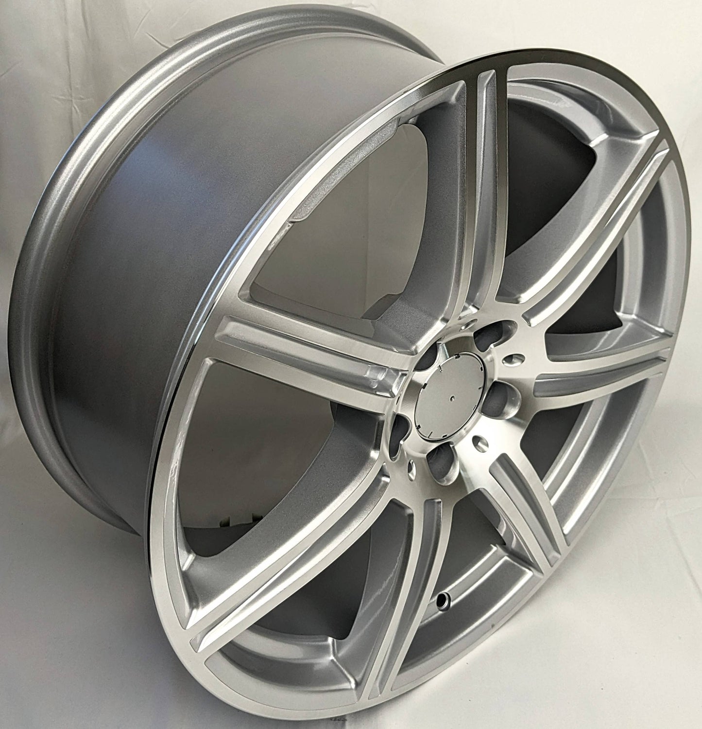 Set of 4 Wheels 19" x 8.5" and 19" x 9.5 Silver Machined Rims