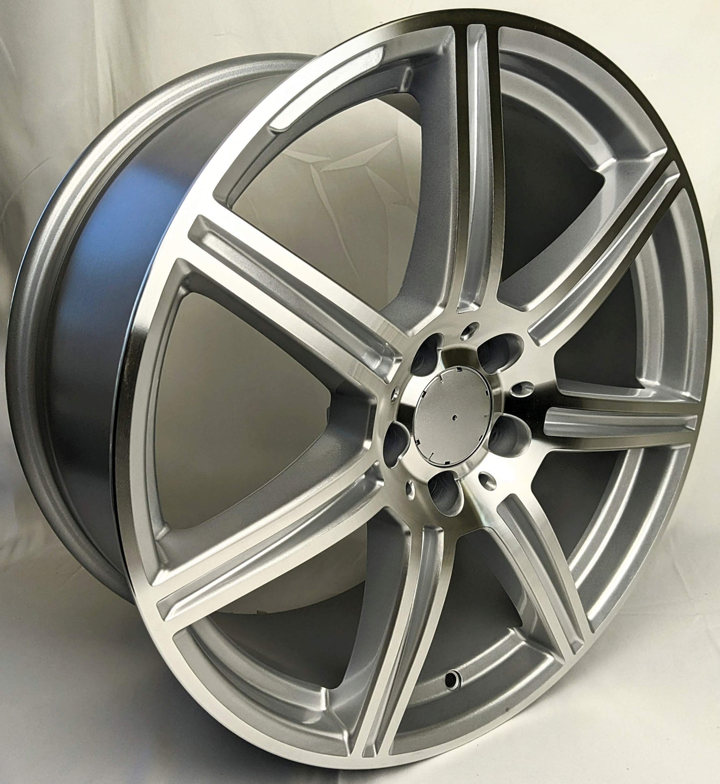 Set of 4 Wheels 19" x 8.5" and 19" x 9.5 Silver Machined Rims