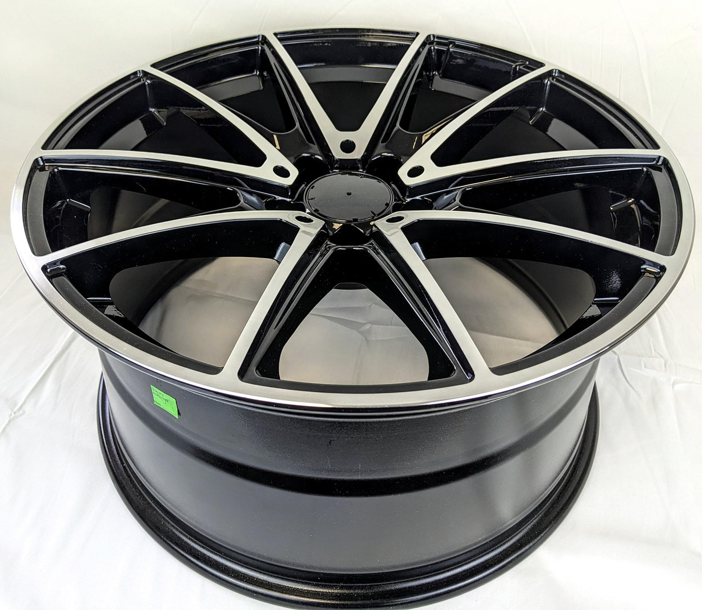 Set of 4 Wheels 19" x 8.5" and 19" x 9.5" Black Machined Rims